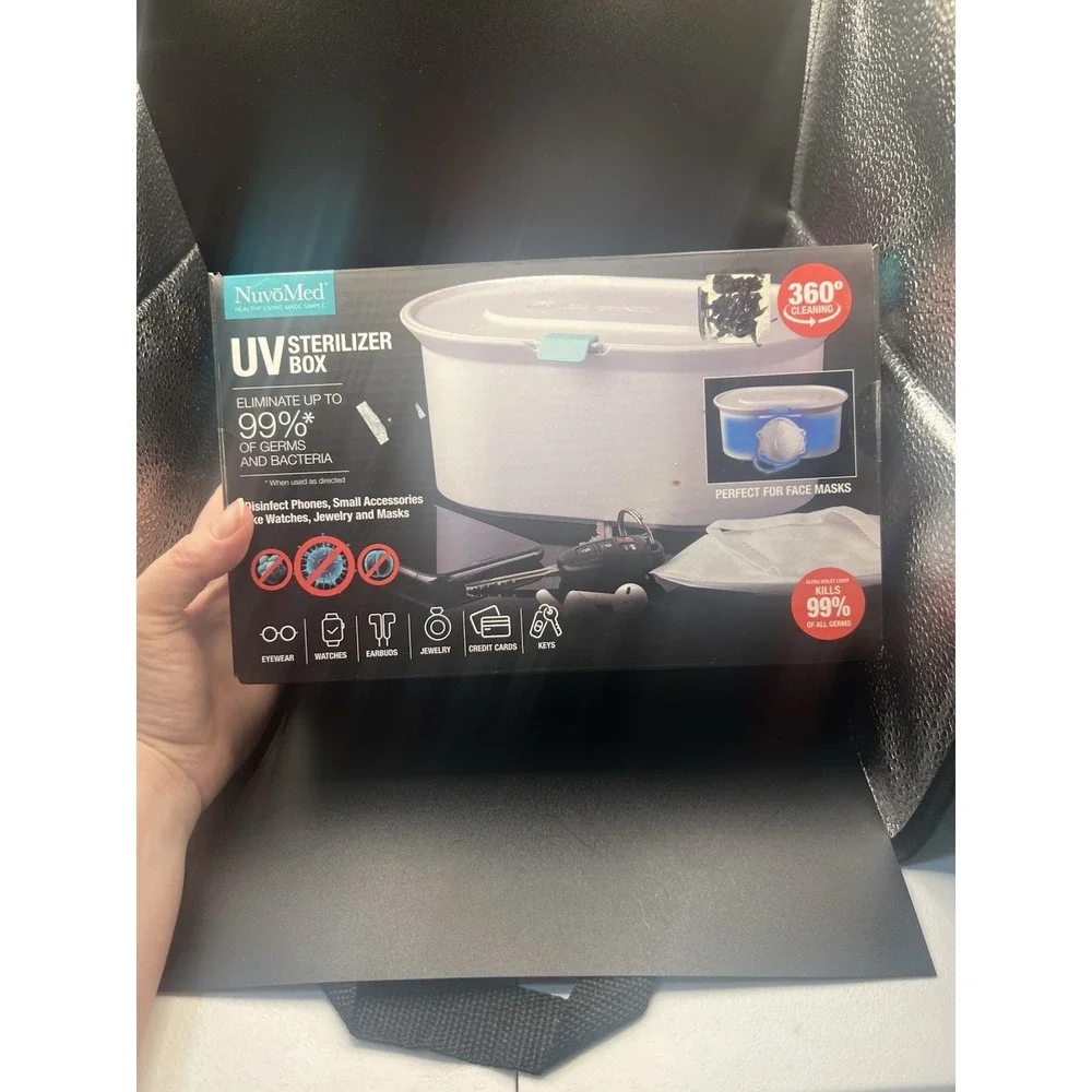 NovoMed UV Sterilizer Box, Eliminates 99% Of Germs, Phones, Masks, Jewelry, Keys